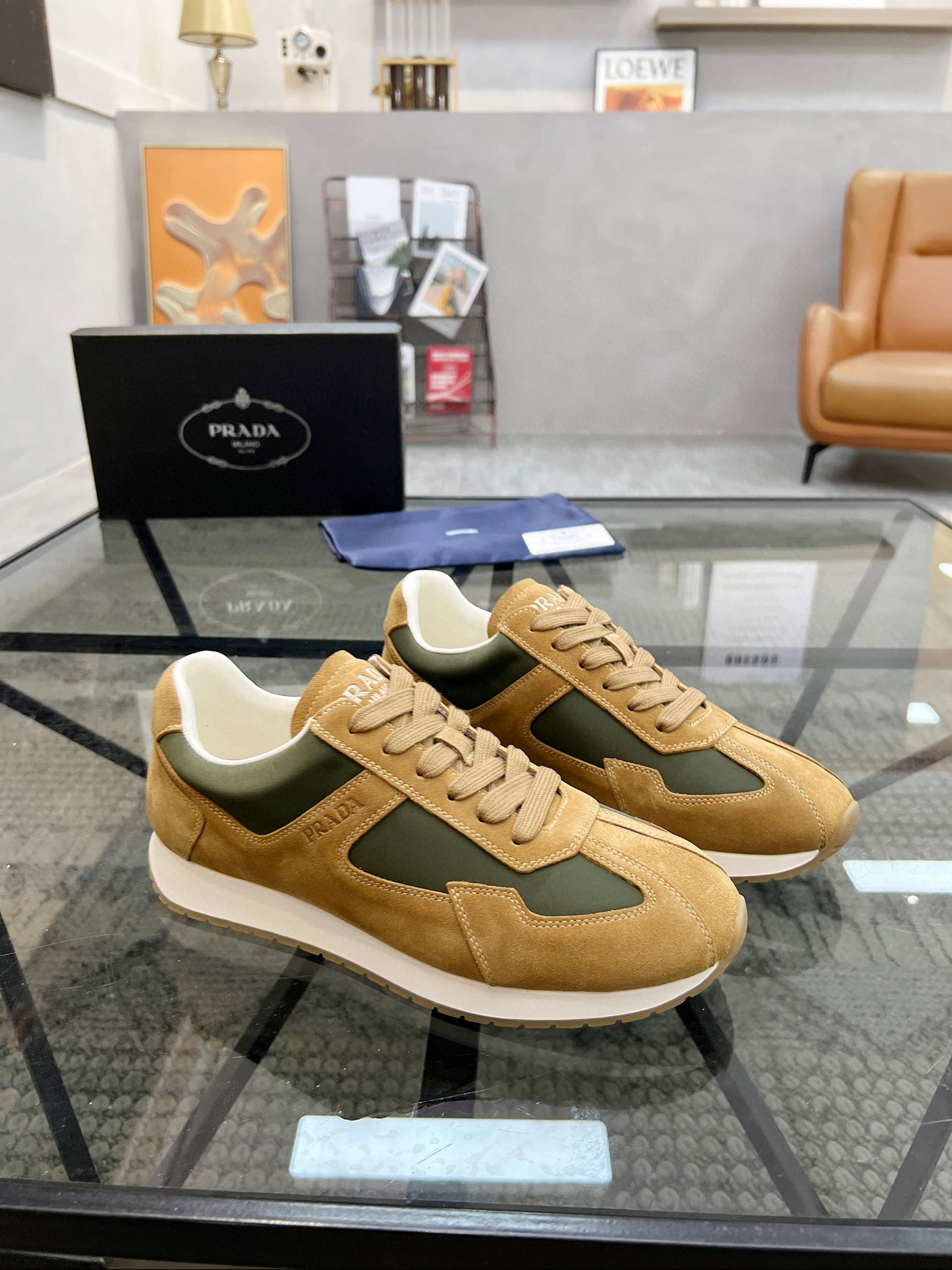 프라다 남자 스니커즈 신발 운동화