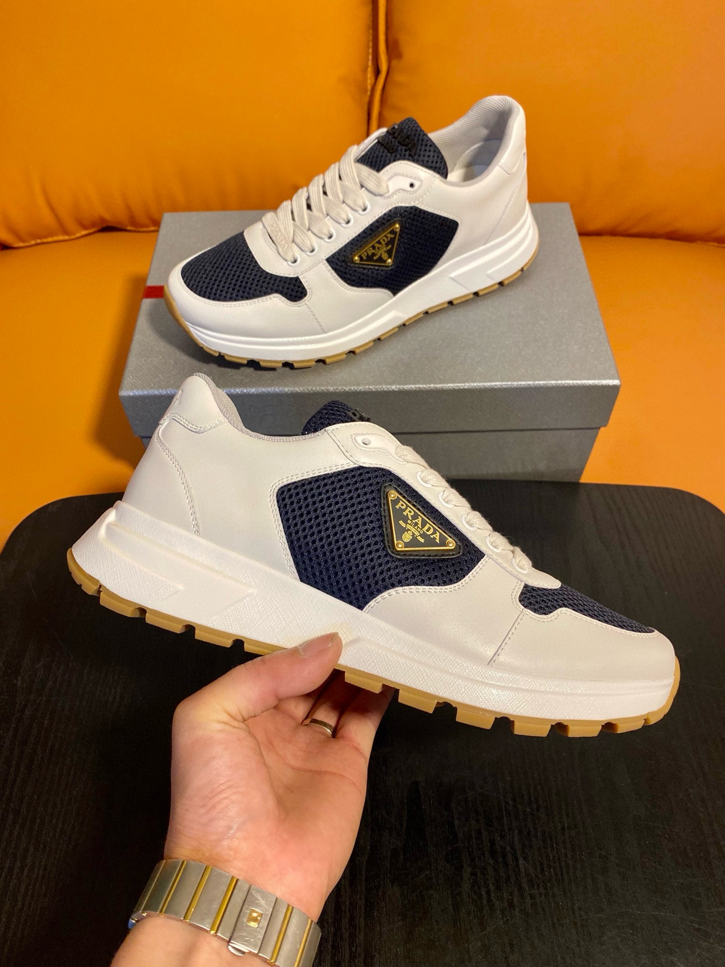 프라다 남자 스니커즈 신발 운동화