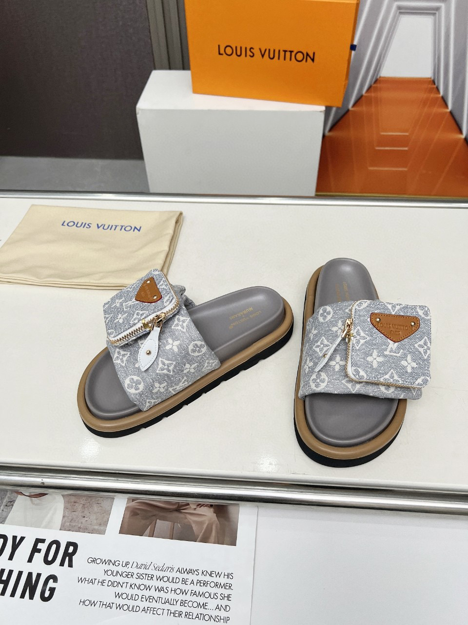 루이비통 남여 공용 슬리퍼 4cm