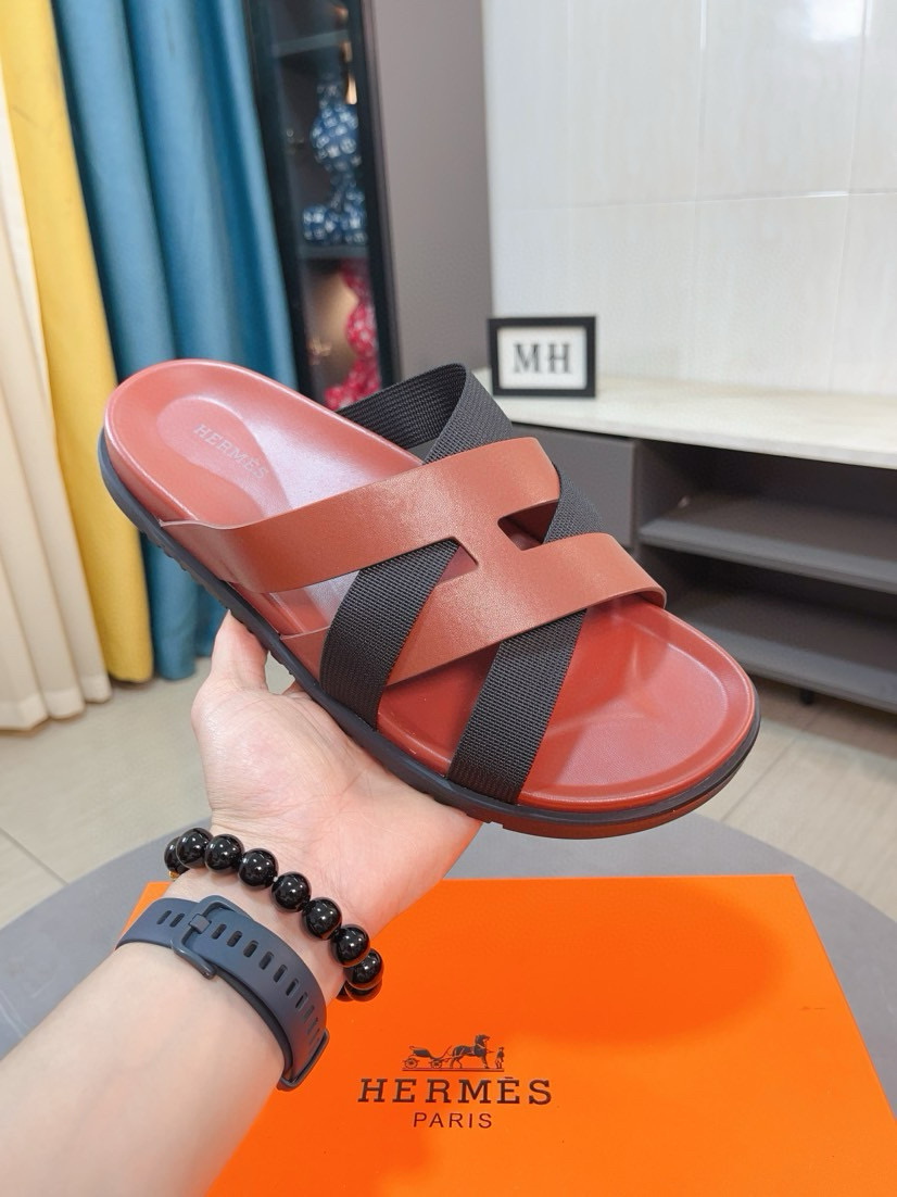 에르메스 남자 슬리퍼