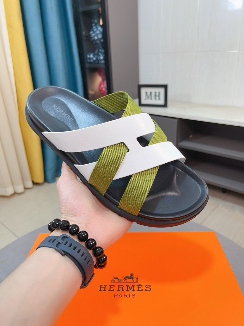 에르메스 남자 슬리퍼
