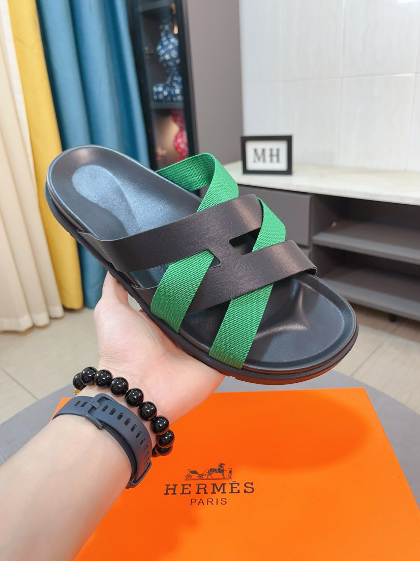 에르메스 남자 슬리퍼