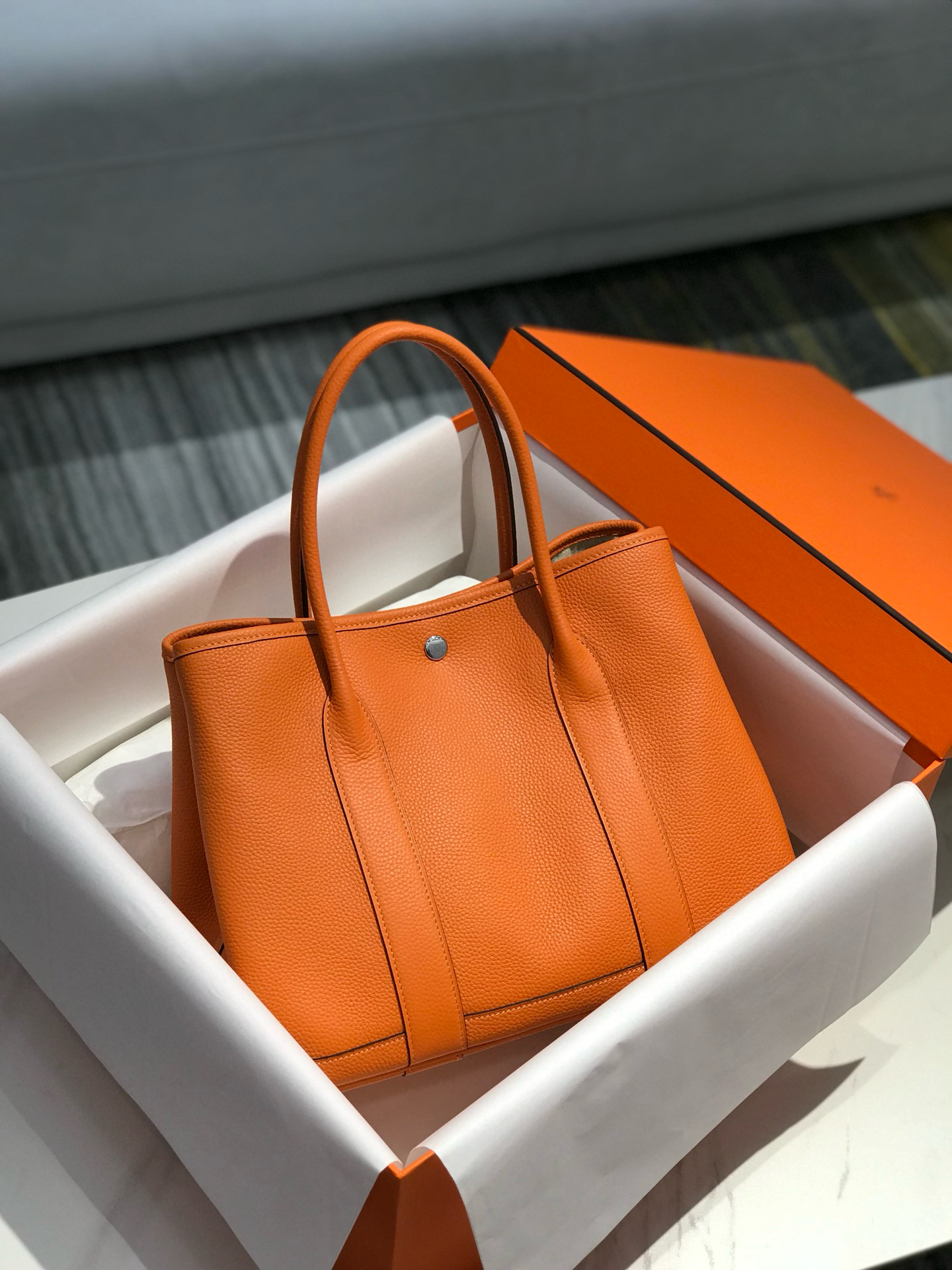 에르메스 가든파티 36cm 토고가죽 여자가방