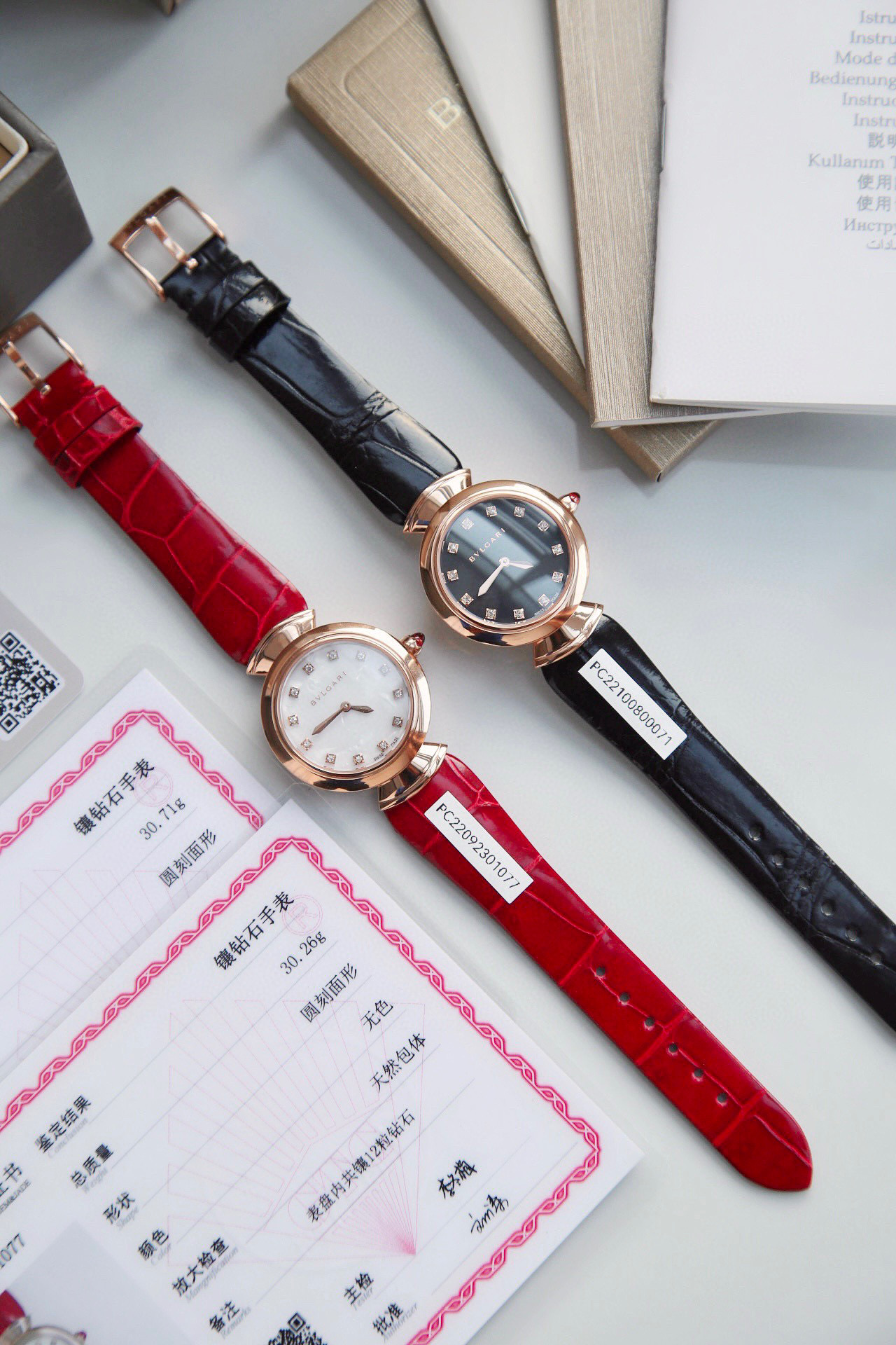 불가리 2칼라 미러급 여자시계