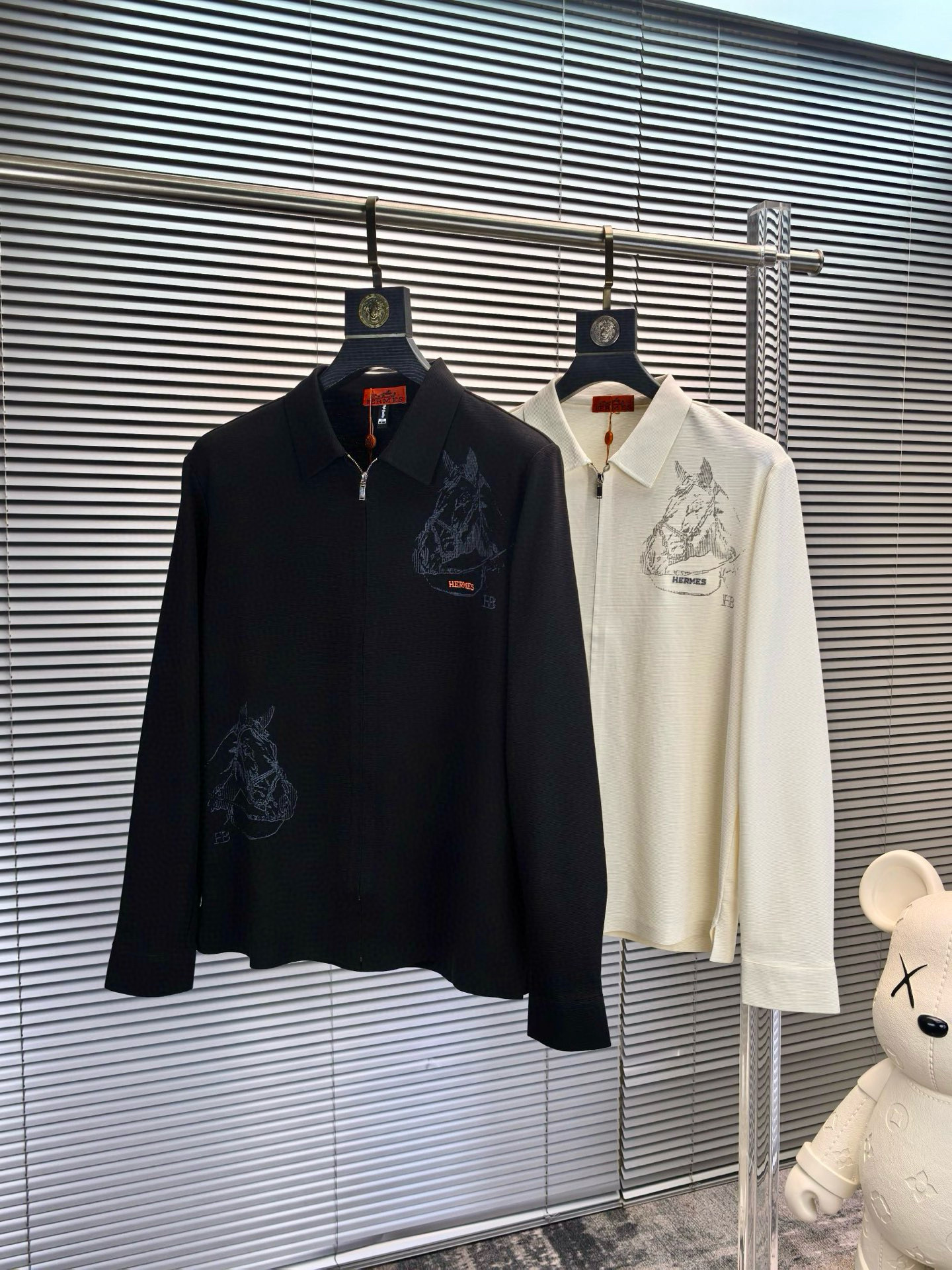 에르메스 2컬러 남자 가디건