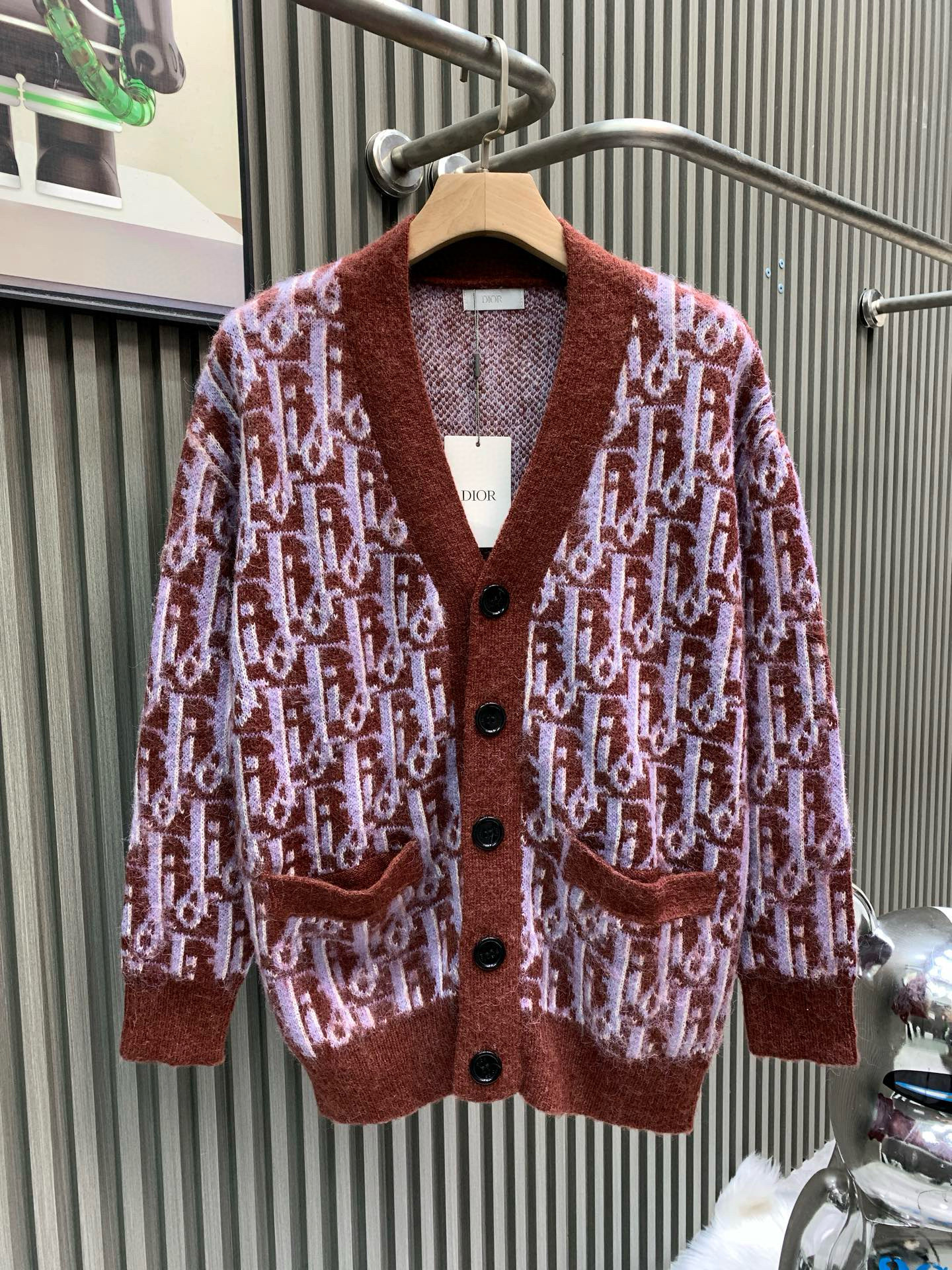 디올 남자 가디건