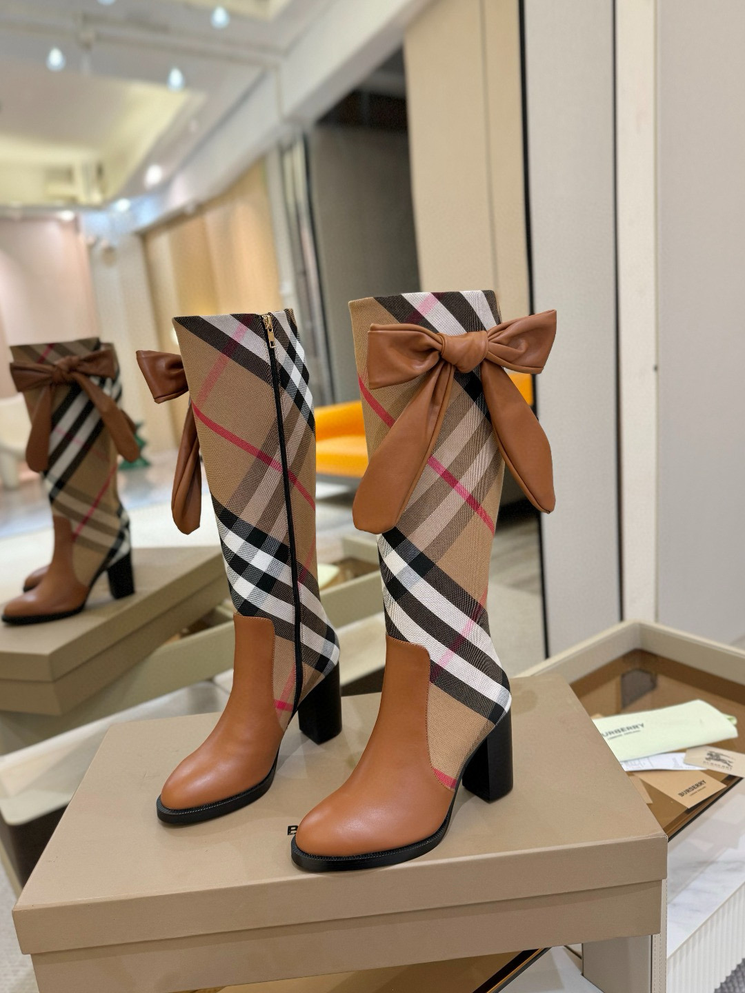 버버리 9.5CM 여자 부츠