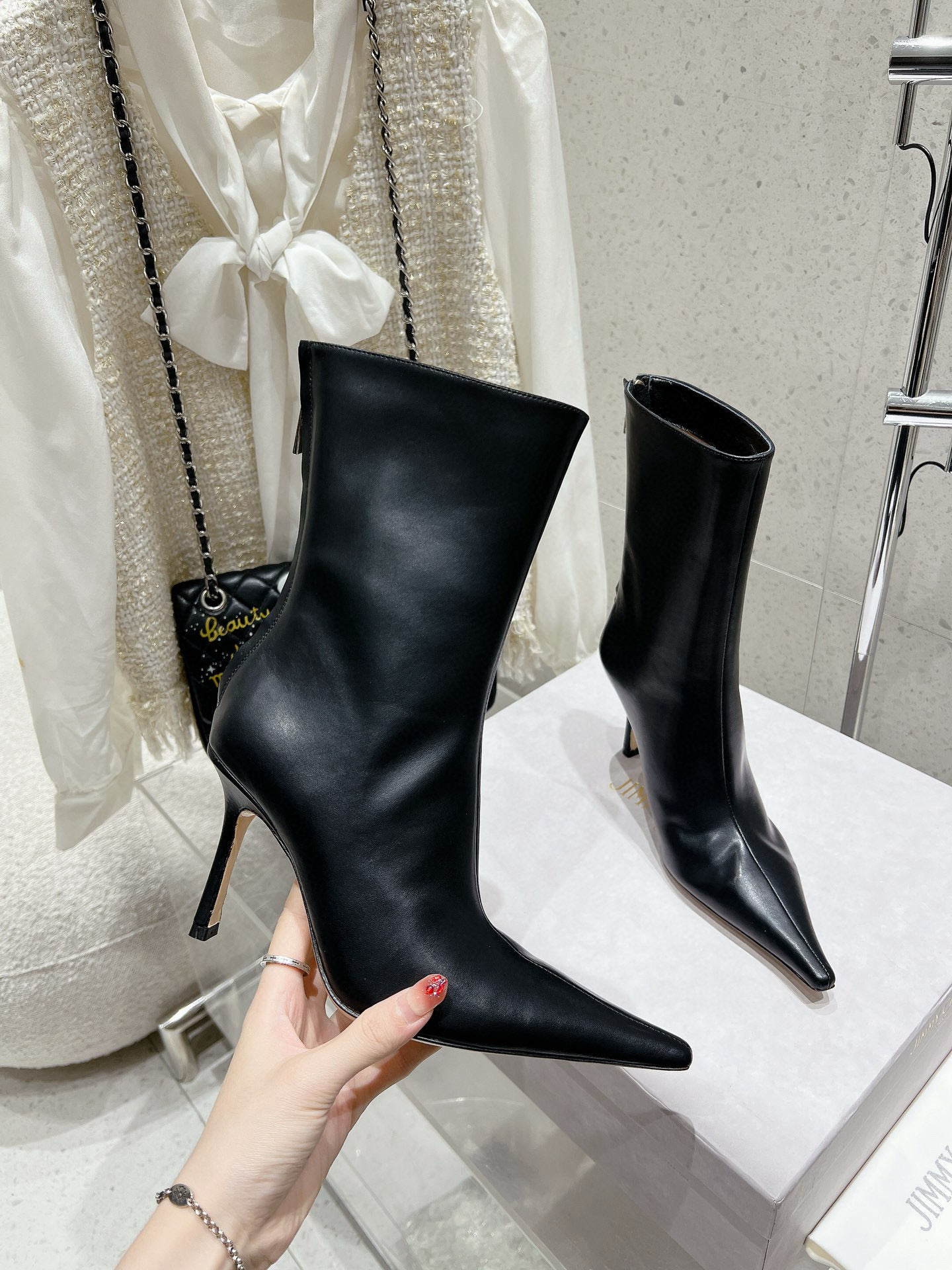 지미추 9CM 여자 부츠