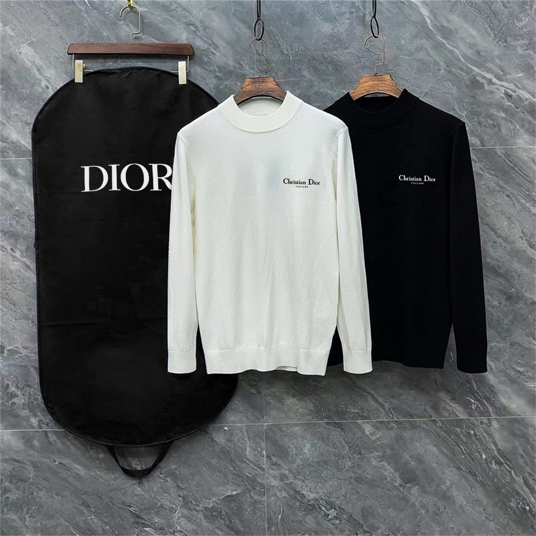 디올 2컬러 남자 니트